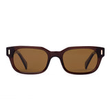 Brown rectangle sunglasses on a white background