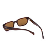 Brown rectangle sunglasses on a white background