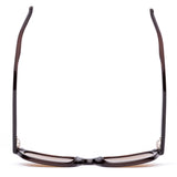 Brown wayfarer sunglasses on a white background