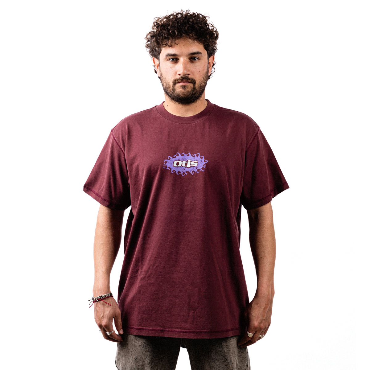 OTIS Flaming Sun Tee - Maroon