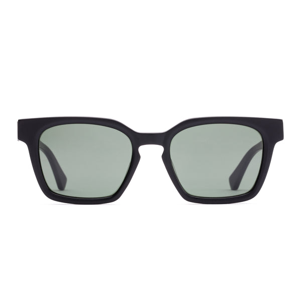 Black square sunglasses with Keyhole nose bridge