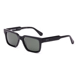 Black sunglasses with a white background