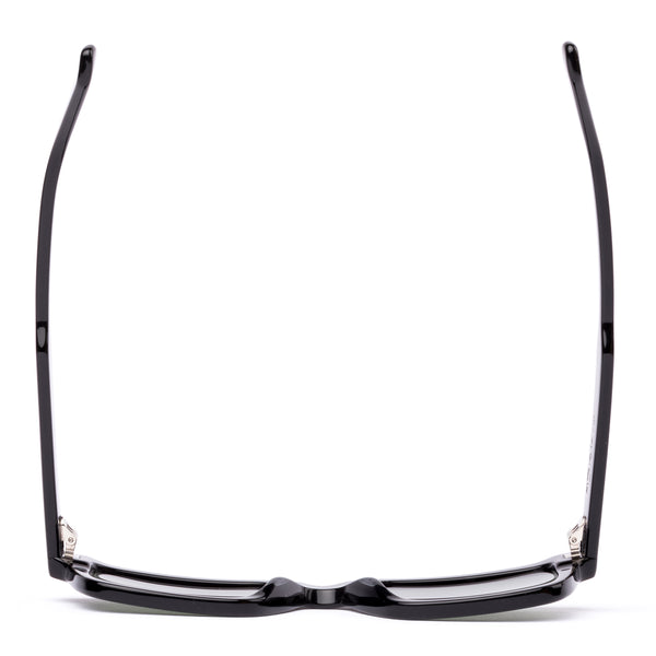 Black sunglasses on a white background