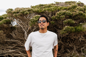Artist Kentaro Yoshida wears Mens Scratch Resistant Sunglasses 