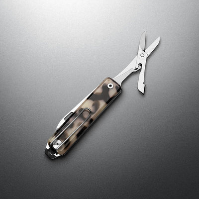 The Ellis- Scissors- Desert Tortoise / Stainless / Eco-Acetate / Straight