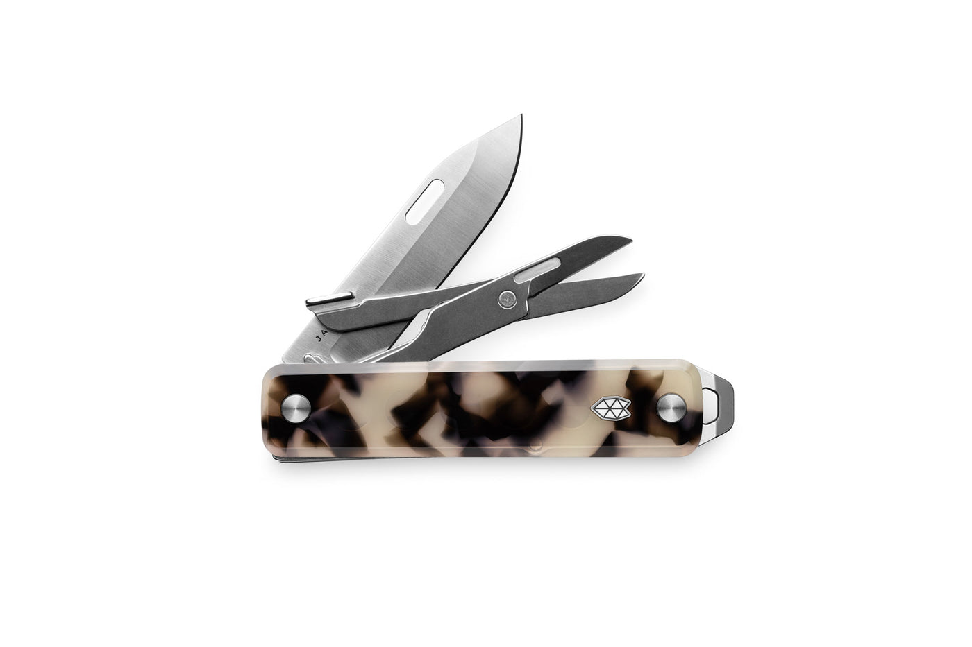 The Ellis- Scissors- Desert Tortoise / Stainless / Eco-Acetate / Straight