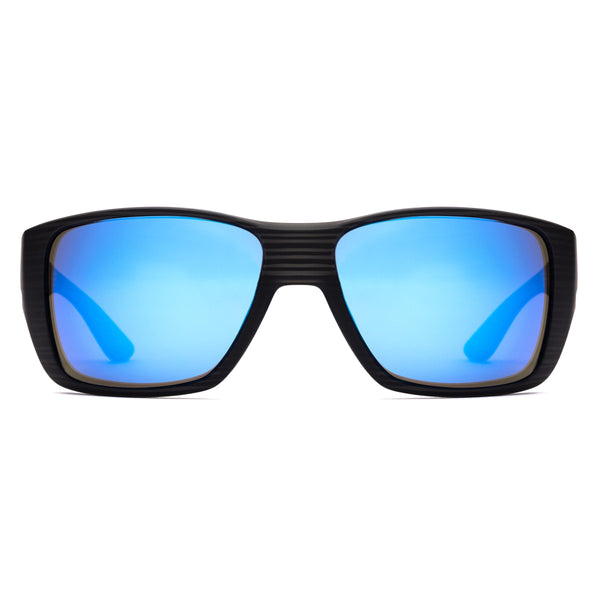 Black OTIS Eyewear sunglasses with blue lenses