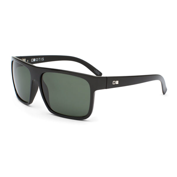 Black OTIS Eyewear sunglasses from side front angle