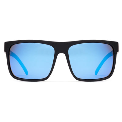 Black OTIS Eyewear sunglasses with blue lenses facing forward