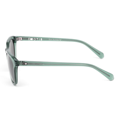 Crystal blue OTIS Eyewear sunglasses on the side 