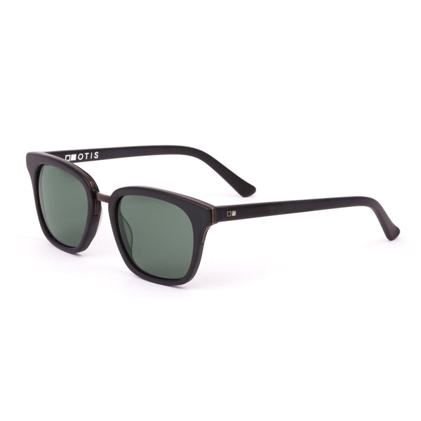 Black OTIS Eyewear sunglasses on a side angle