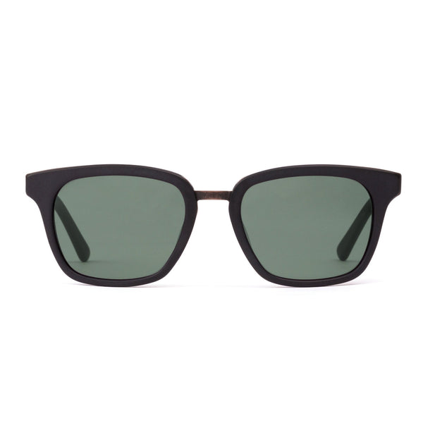 Black OTIS eyewear sunglasses from the front angle