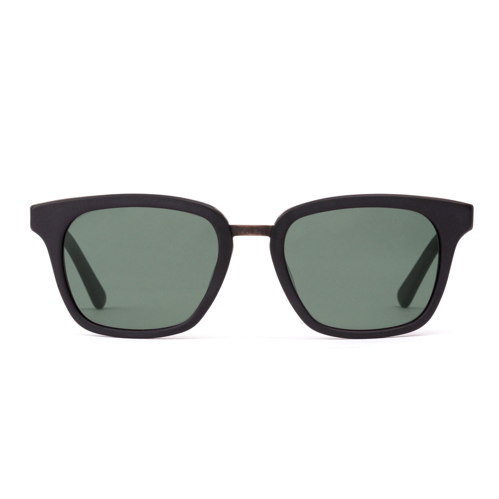 Black OTIS eyewear sunglasses from the front angle