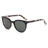 Black scratch resistant sunglasses by OTIS eyewear called Jazmine in Eco Havana Licorice
