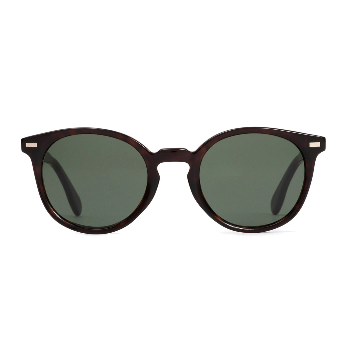 Black round sunglasses with brown lenses by OTIS Eyewear