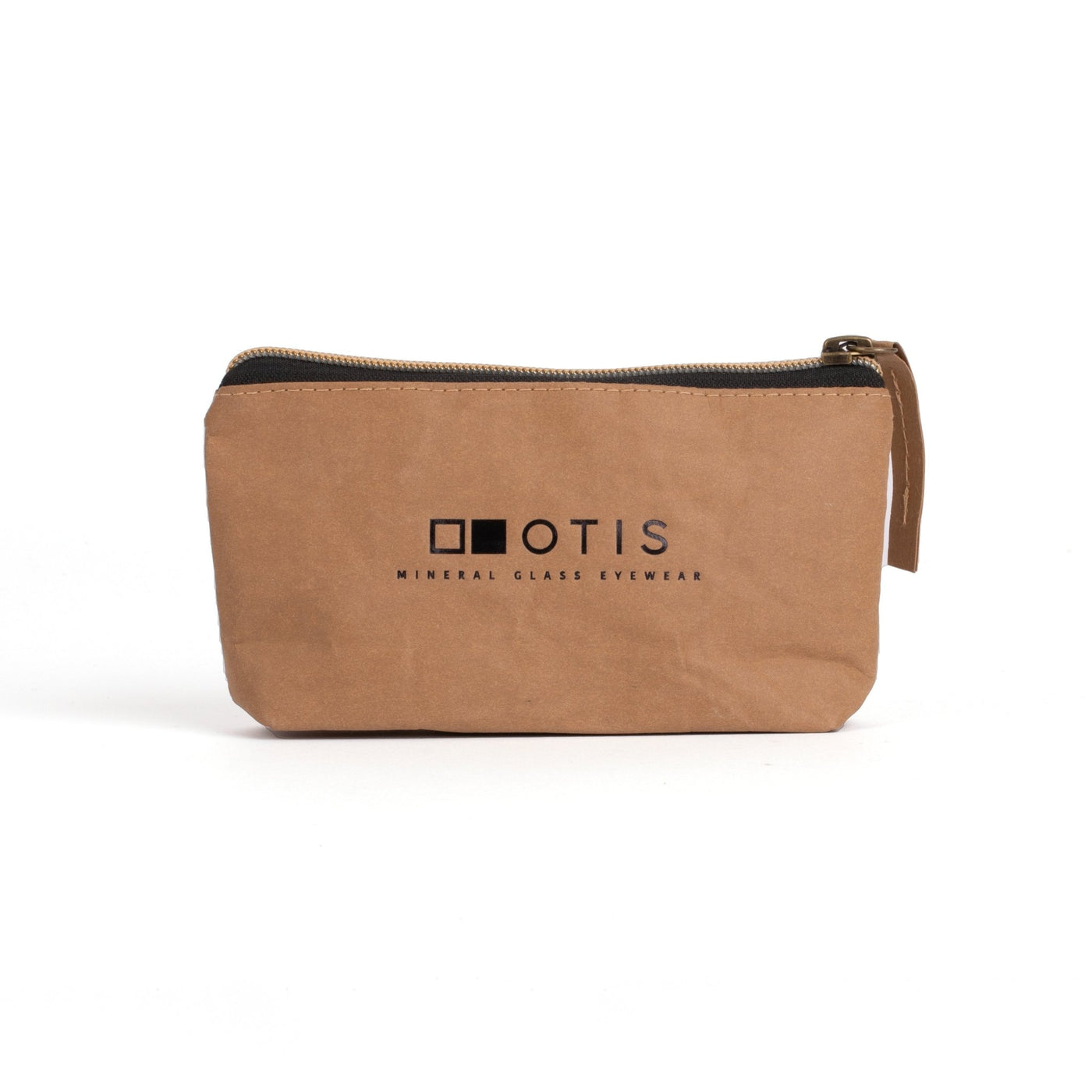 OTIS Eyewear washable brown pouch with zip 