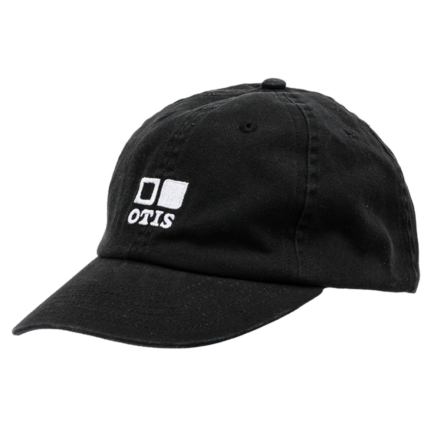 Black and beige cap facing to the side with OTIS Eyewear logo
