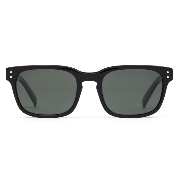 Black wayfarer sunglasses facing the front