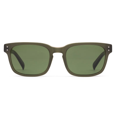 Green glasses facing forward
