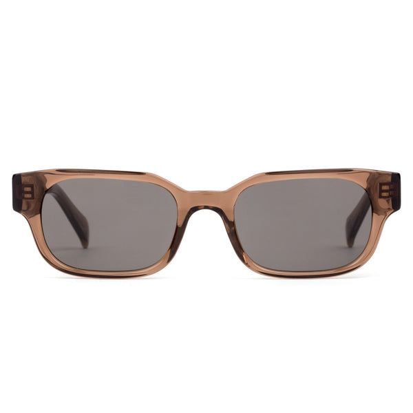 Brown sustainable mineral glass sunglasses