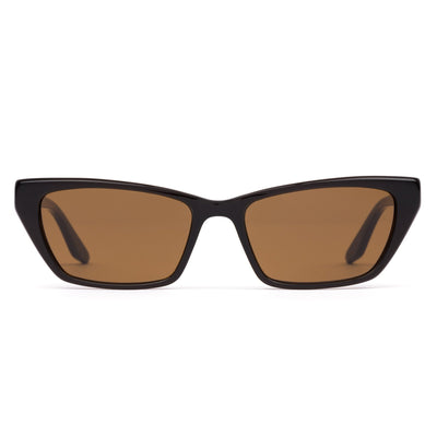 Brown Cat eye sunglasses facing forward